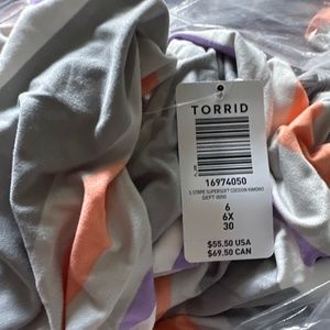 Torrid Stripe super soft kimono
